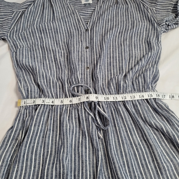 Old Navy Striped Linen Blend Resort Beachy Romper/Jumper Women's Size Large - Picture 11 of 11